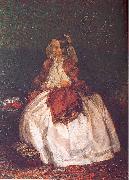 Adolph von Menzel Portrait of Frau Maercker Spain oil painting artist
